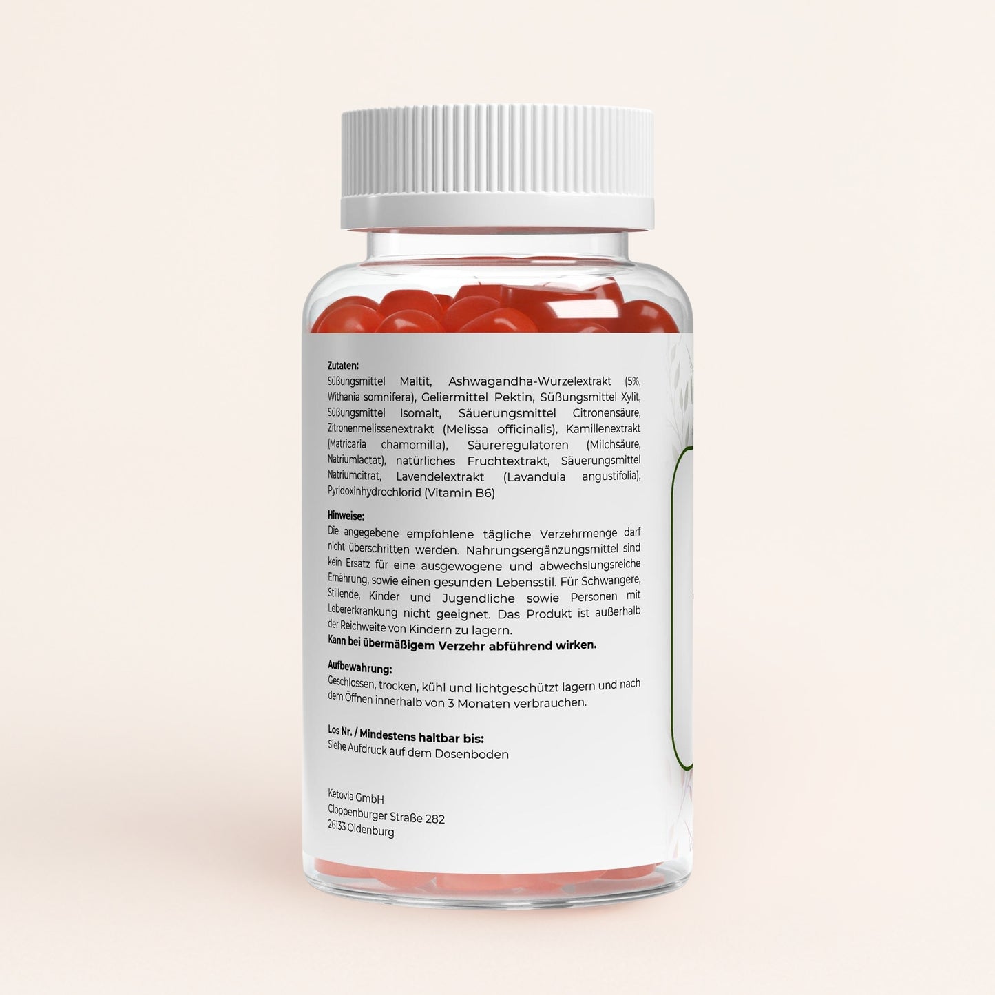 Premium Ashwagandha Gummies 300 + Vitamin B6,- 60 Stk