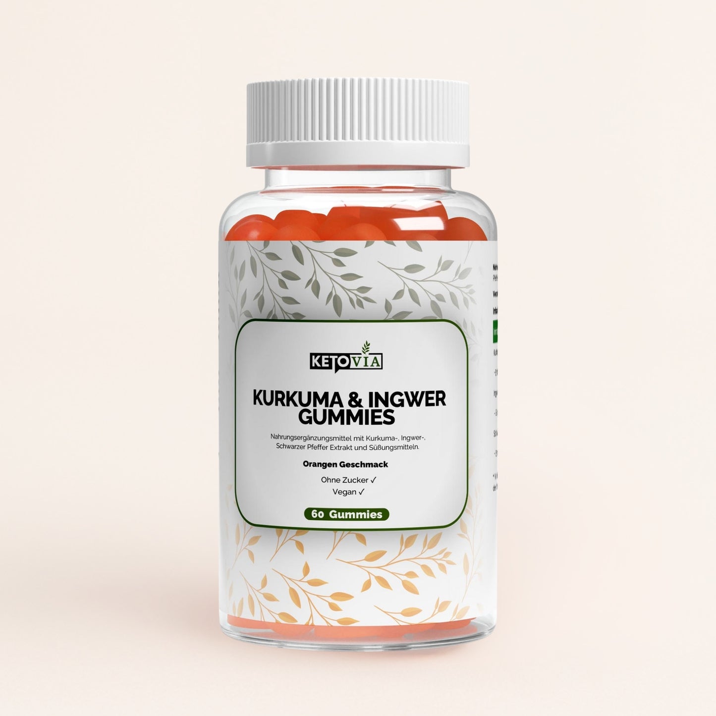 Kurkuma + Ingwer + Schwarzer Pfeffer Gummies - 60 Stk.