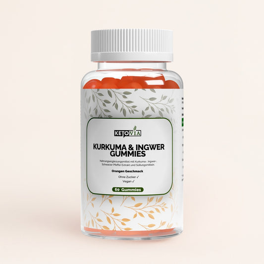 Kurkuma + Ingwer + Schwarzer Pfeffer Gummies - 60 Stk.