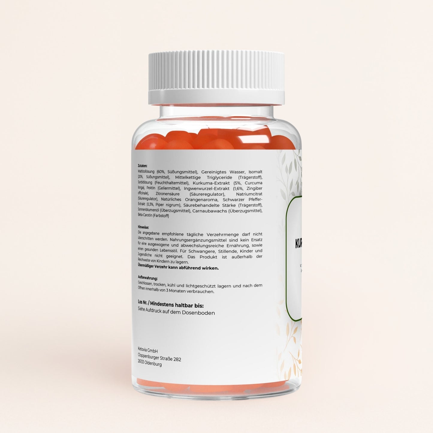 Kurkuma + Ingwer + Schwarzer Pfeffer Gummies - 60 Stk.