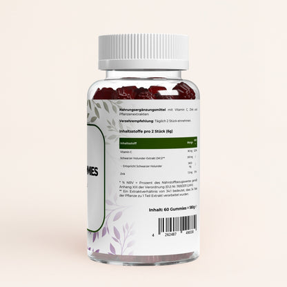 Holunder + Vitamin C + Zink Gummies - 60 Stk.