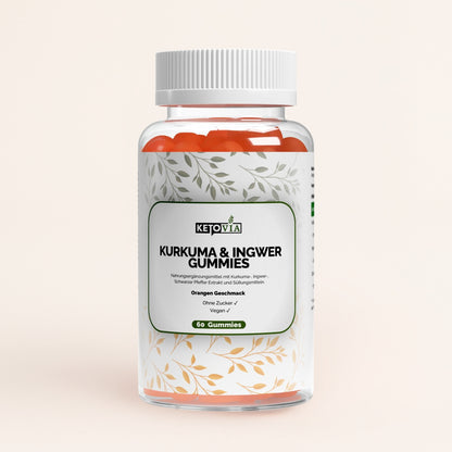 Kurkuma + Ingwer + Schwarzer Pfeffer Gummies - 60 Stk.