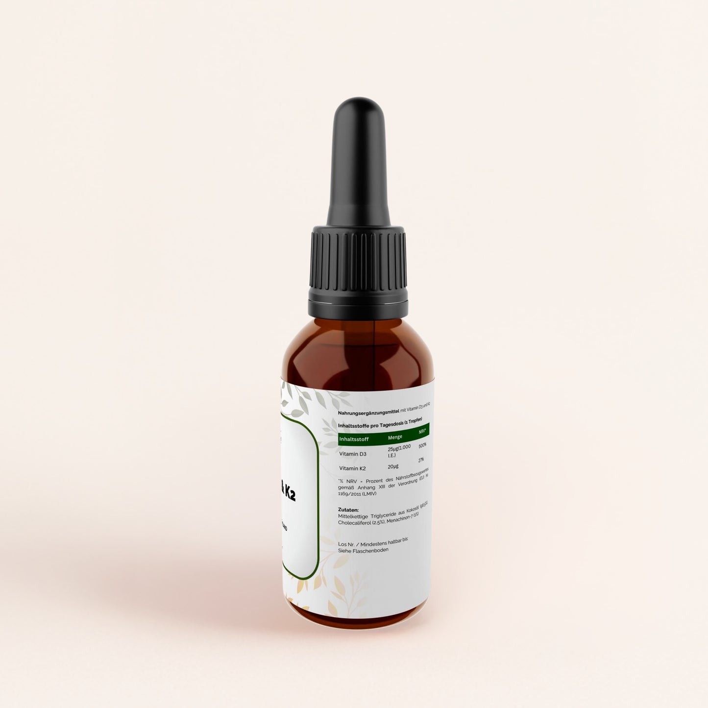 Vitamin D3 + K2 - 1.700 Tropfen (1.000 I.E.) - 50ml
