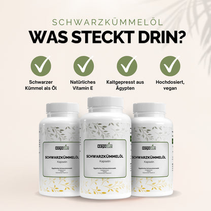 Ägyptisches Schwarzkümmelöl - 240 vegane Softgels